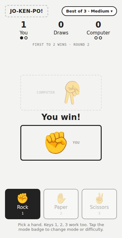 Jo-Ken-Paw! playable prototype with placeholder visuals